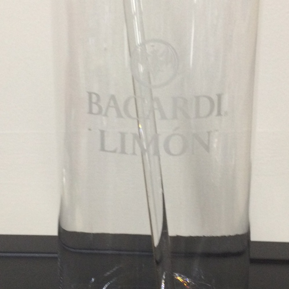 New Bacardi Limon Tall Glass Pitcher With Stir Stick - Picture 2 of 10